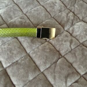 Cabi Green Snakeskin Belt with Gold Buckle-XL